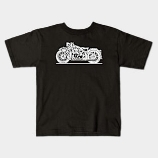 R12 Bike White Sketch Art Kids T-Shirt